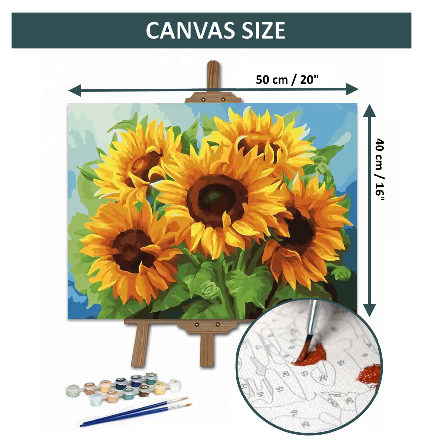 Paint by Numbers Kit (Sunflowers)