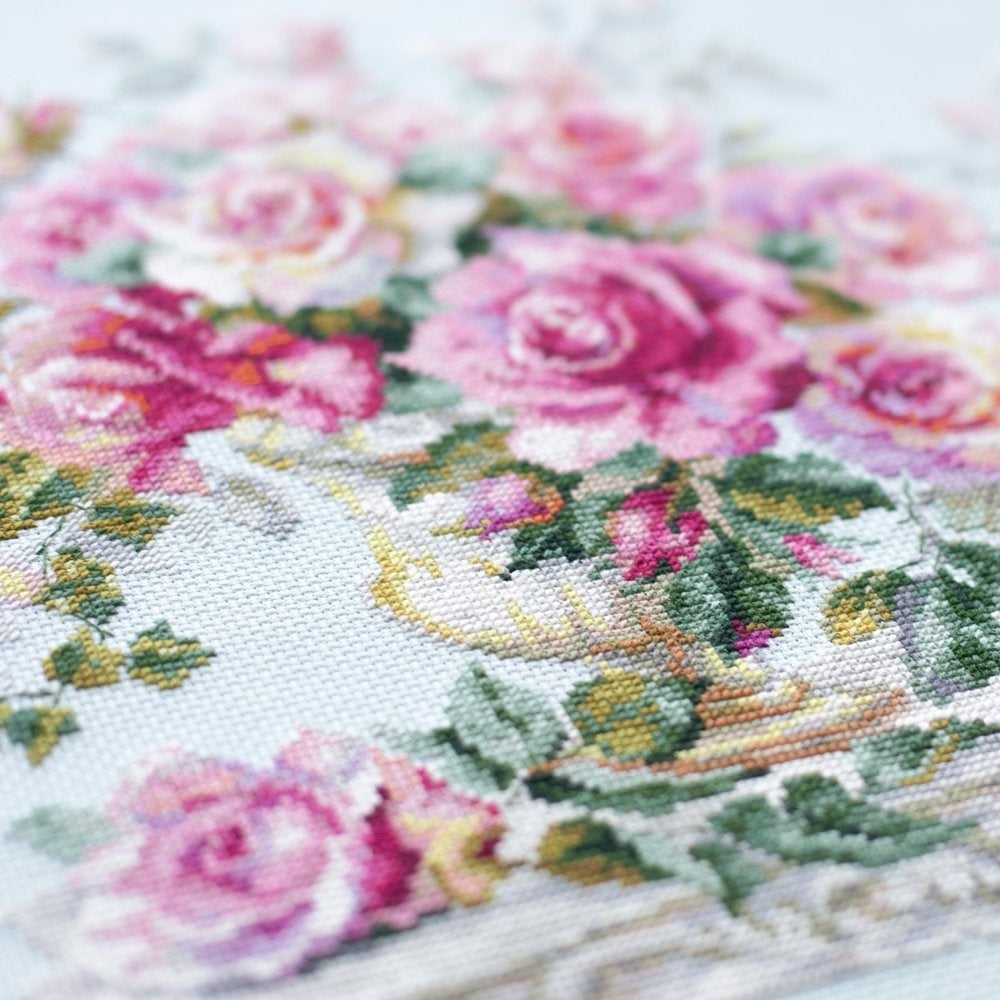 Cross Stitch Kit 48x37cm 14CT (The Rose in Bloom)