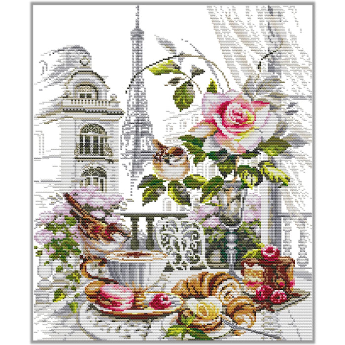 Cross Stitch Kit 53x43cm 11CT (French Breakfast)