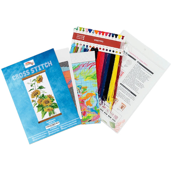 Cross Stitch Kit 42x75cm 14CT (Sunflowers)