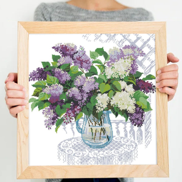 Cross Stitch Kit 49x52cm 14CT (Lilac)