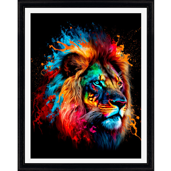 Paint by Numbers Kit (Rainbow Splash Lion)
