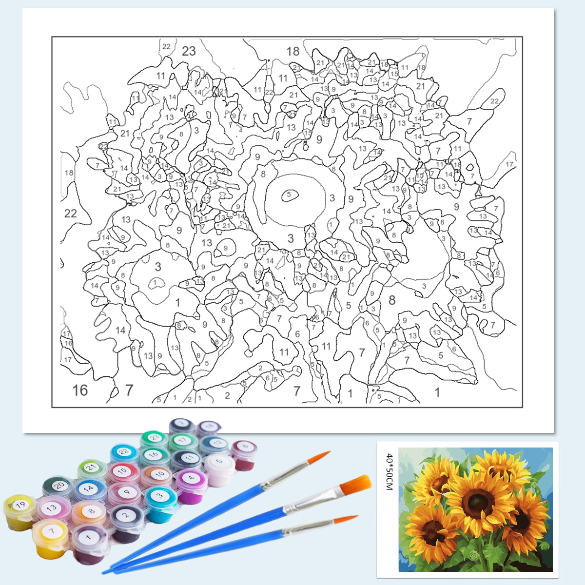 Paint by Numbers Kit (Sunflowers)