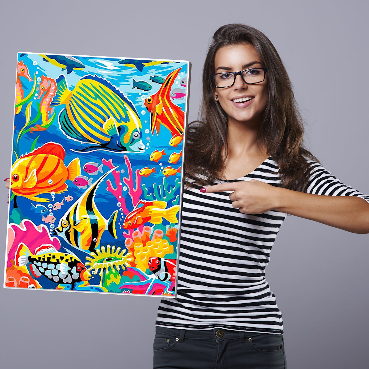 Paint by Numbers Kit (Coral Fish)