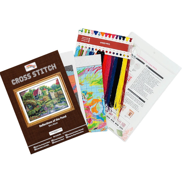 Cross Stitch Kit 54x41cm 14CT (Reflections of The Pond)