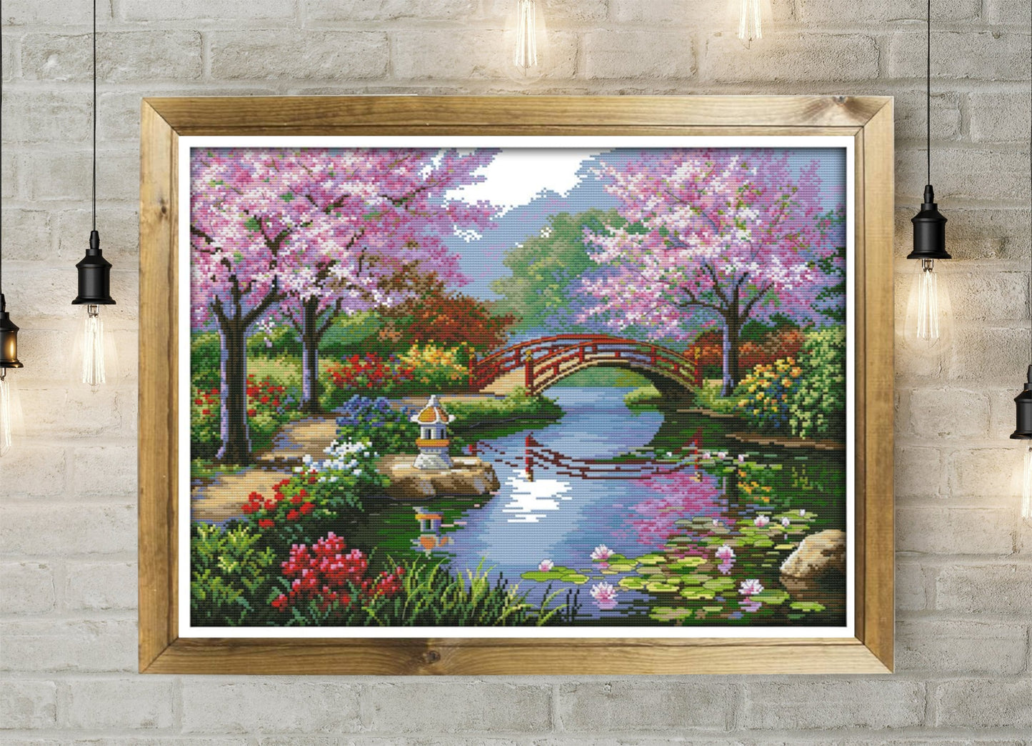 Cross Stitch Kit 53x43cm 14CT (The Beautiful Scenery of Park)