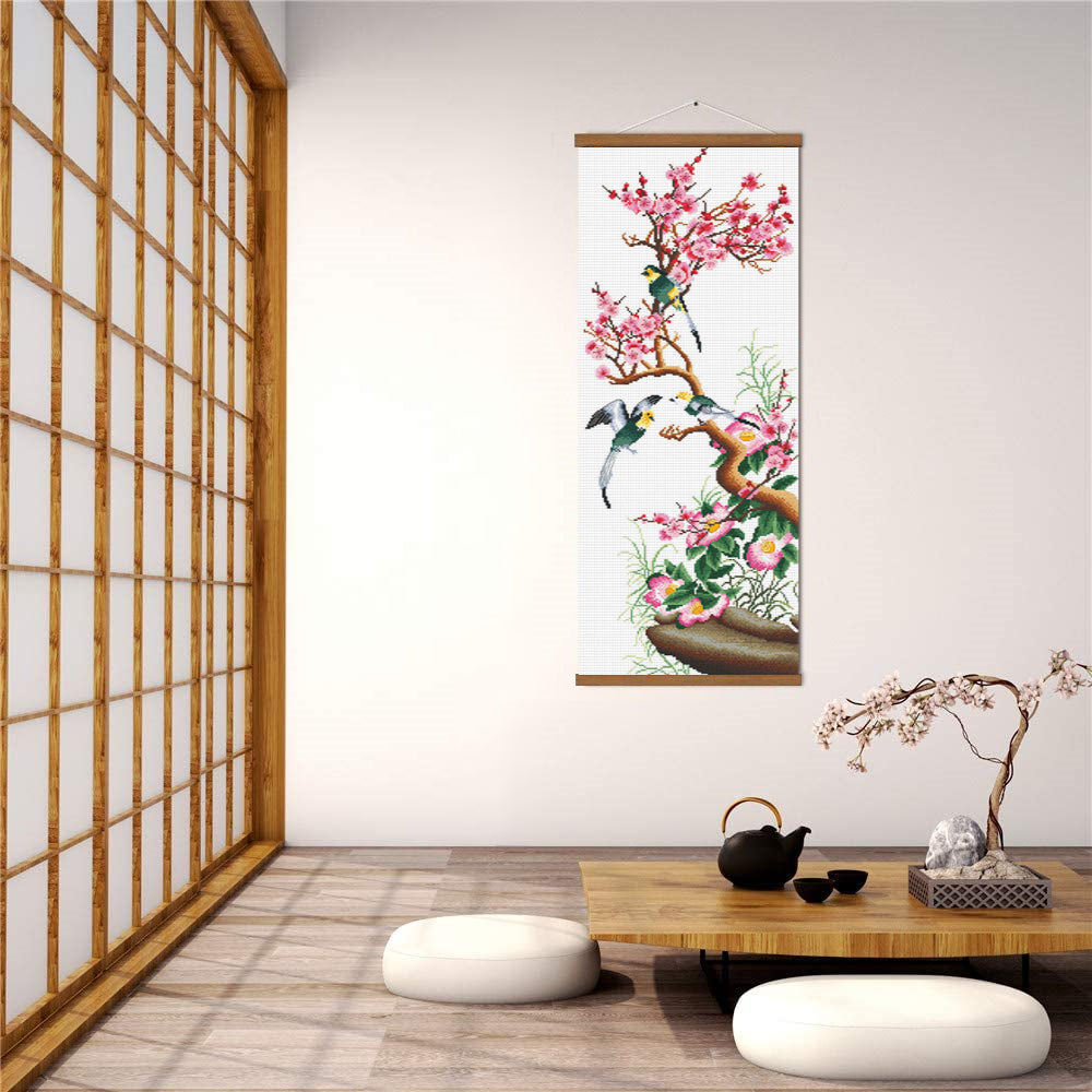 Cross Stitch Kit 31x71cm 14CT (Plum Blossom)