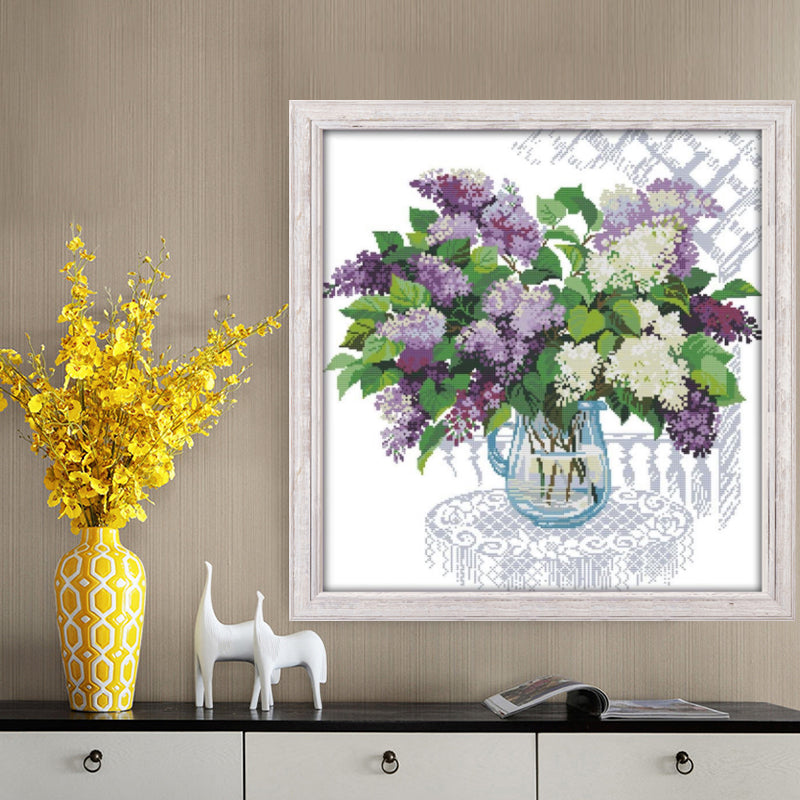 Cross Stitch Kit 49x52cm 14CT (Lilac)