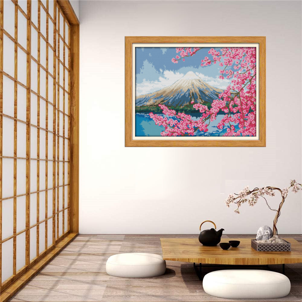 Cross Stitch Kit 59x40cm 14CT (Mount Fuji)