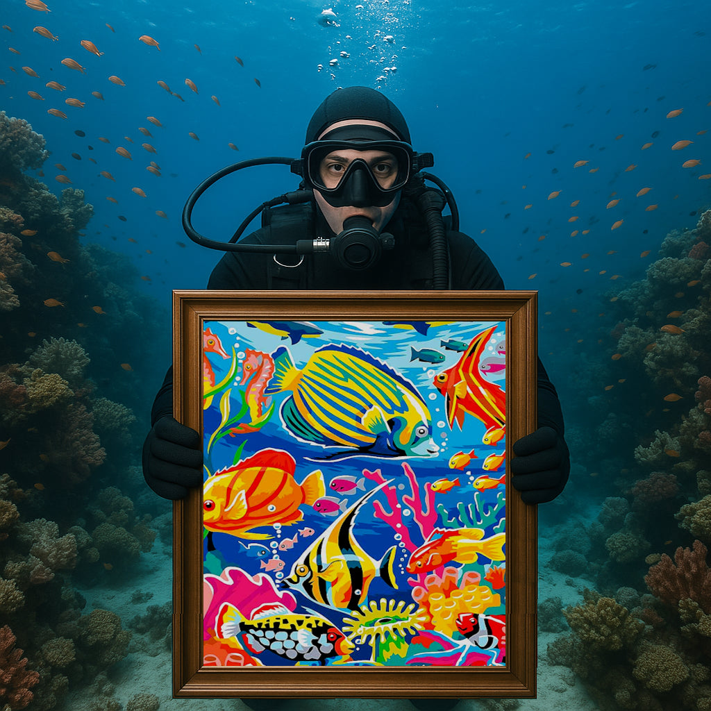 Paint by Numbers Kit (Coral Fish)