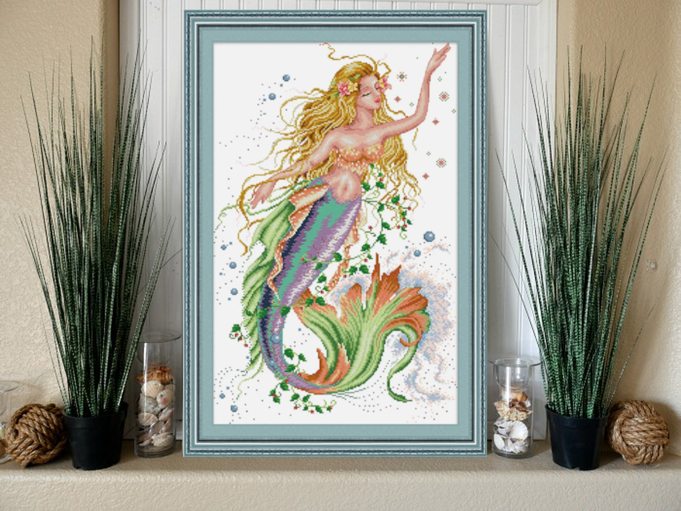 Cross Stitch Kit 40x61cm 14CT (Mermaid)