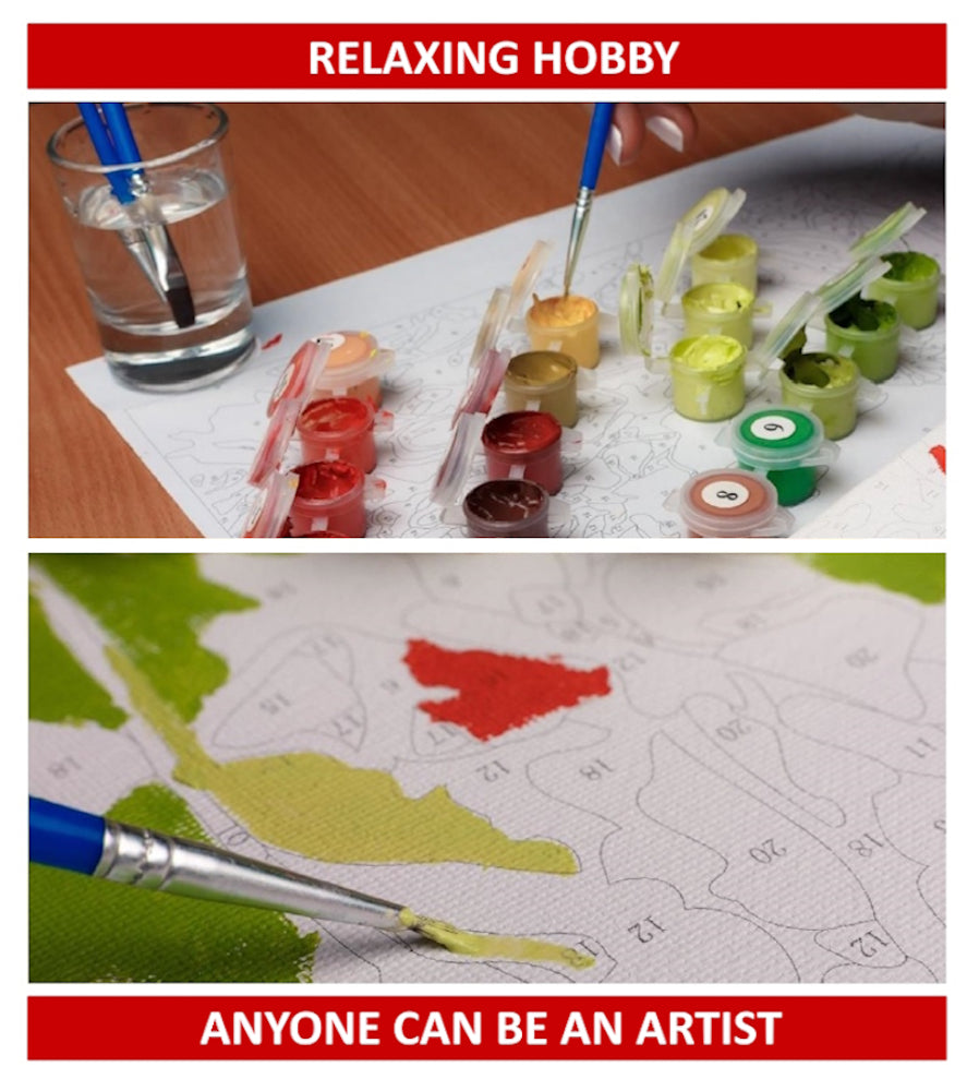 Paint by Numbers Kit (Rainbow Splash Lion)