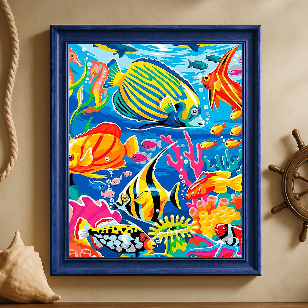 Paint by Numbers Kit (Coral Fish)