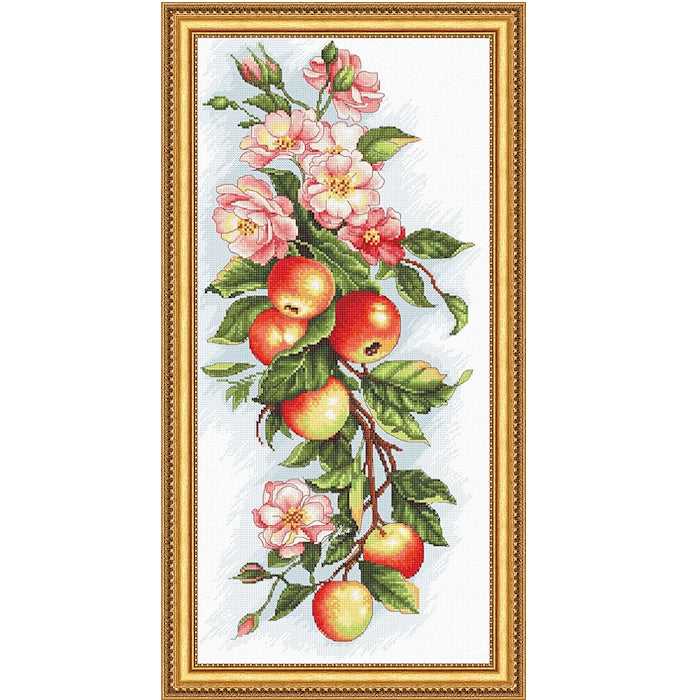 Cross Stitch Kit 31x51cm 14CT (Apples & Flowers)