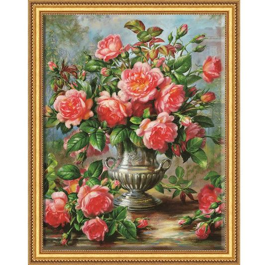 Cross Stitch Kit 40x50cm 14CT (English Roses)