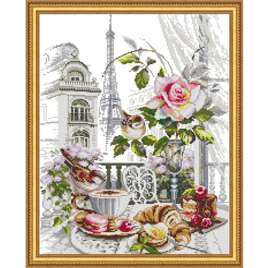 Cross Stitch Kit 53x43cm 11CT (French Breakfast)