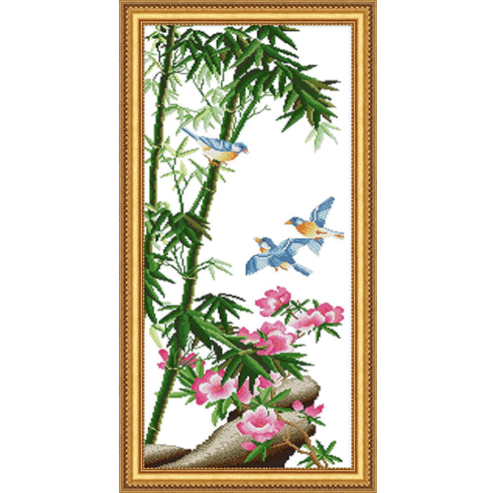 Cross Stitch Kit 40x90cm 11CT (Green Bamboo)