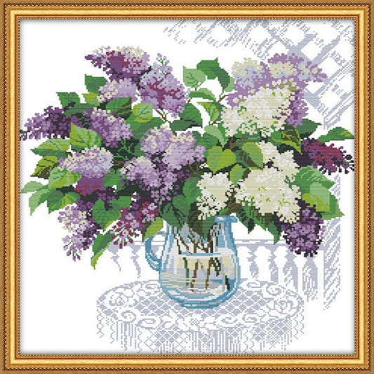 Cross Stitch Kit 49x52cm 14CT (Lilac)