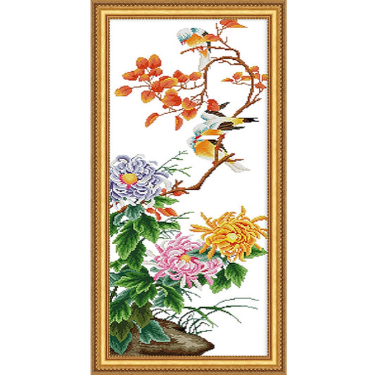 Cross Stitch Kit 40x90cm 11CT (Mums & Birds)