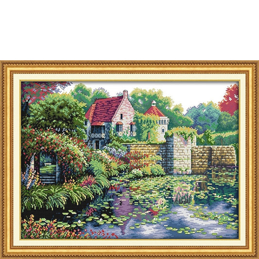 Cross Stitch Kit 54x41cm 14CT (Reflections of The Pond)