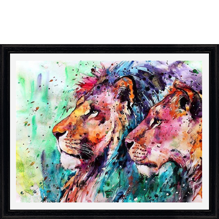 Paint by Numbers Kit 40x50cm (Lion & Lioness)