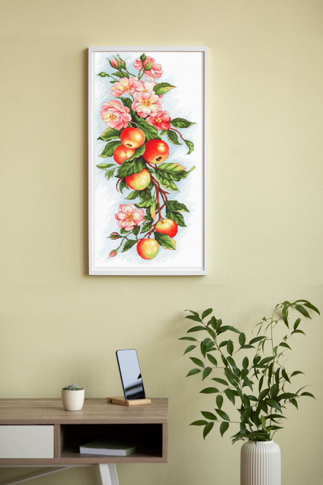 Cross Stitch Kit 31x51cm 14CT (Apples & Flowers)